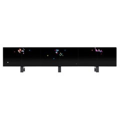 Living Room Dreams All Black Cabinet 3M Long with Matte Lacquered Finish