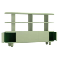 Aparador moderno de madera verde y verde claro 4 puertas + cajones by Jaime Hayon