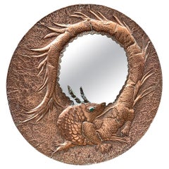 1960’s Copper French mirror by Anthony de Luscian 