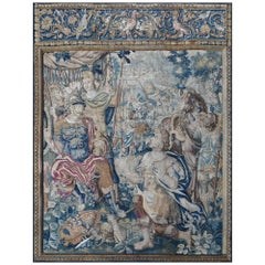 Vintage Tapestry From Brussels Manufacture - Mid 17th Century - L2m40xh2m80 - N° 1375