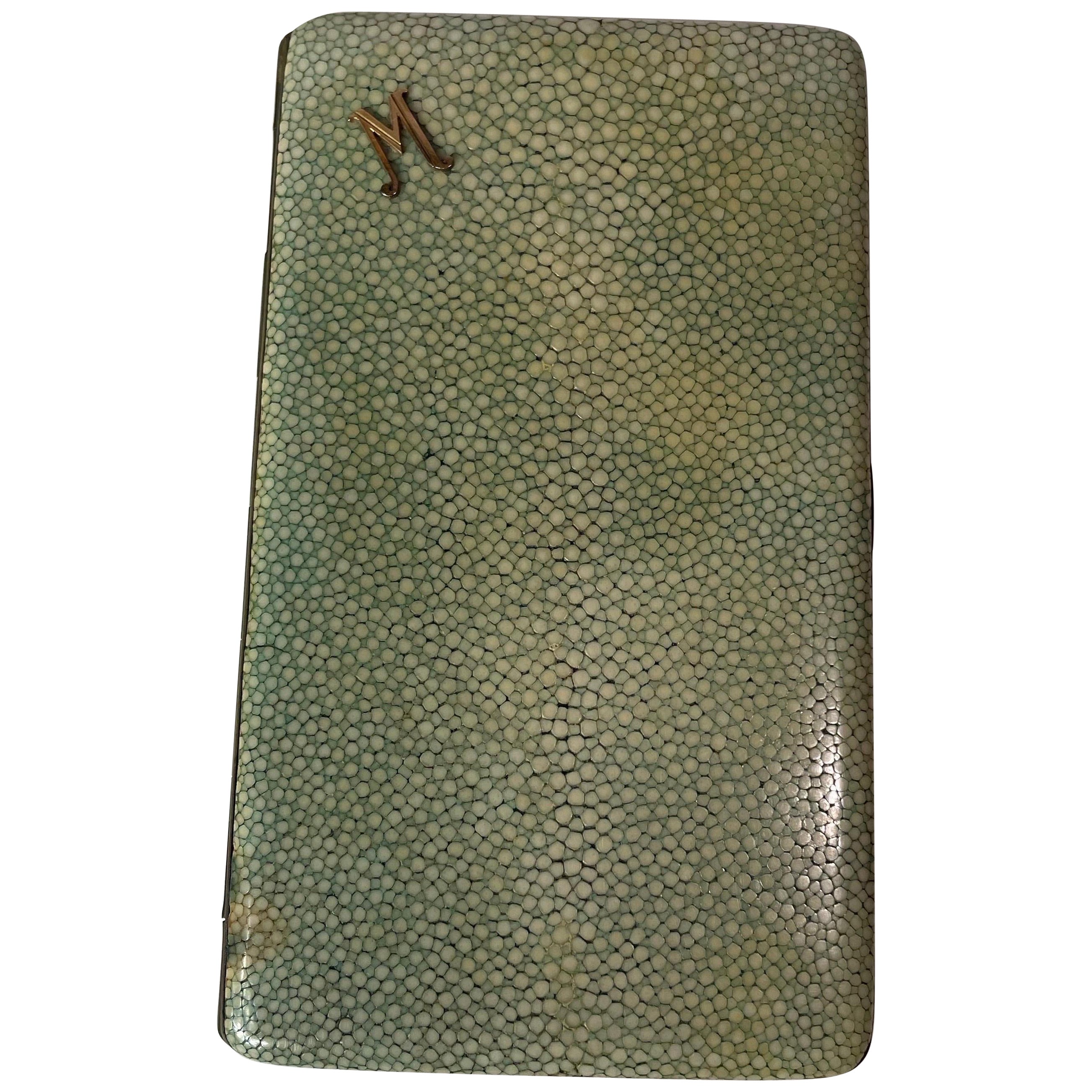 Shagreen vintage card case  For Sale