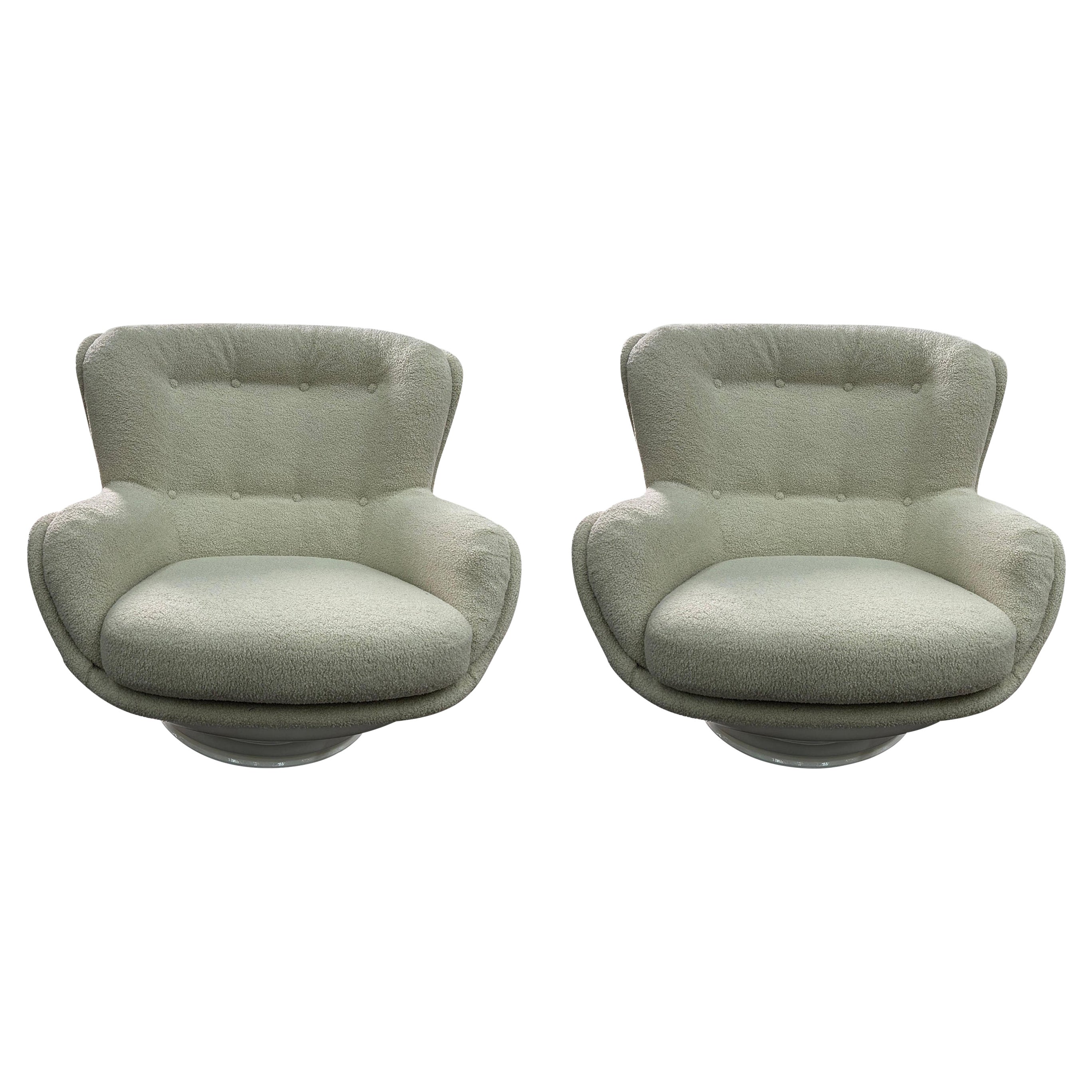 Pair Of French Modern Karate Chairs By Michel Cadestin