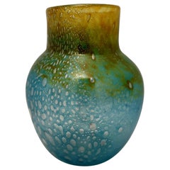 Vase Monart vert et jaune