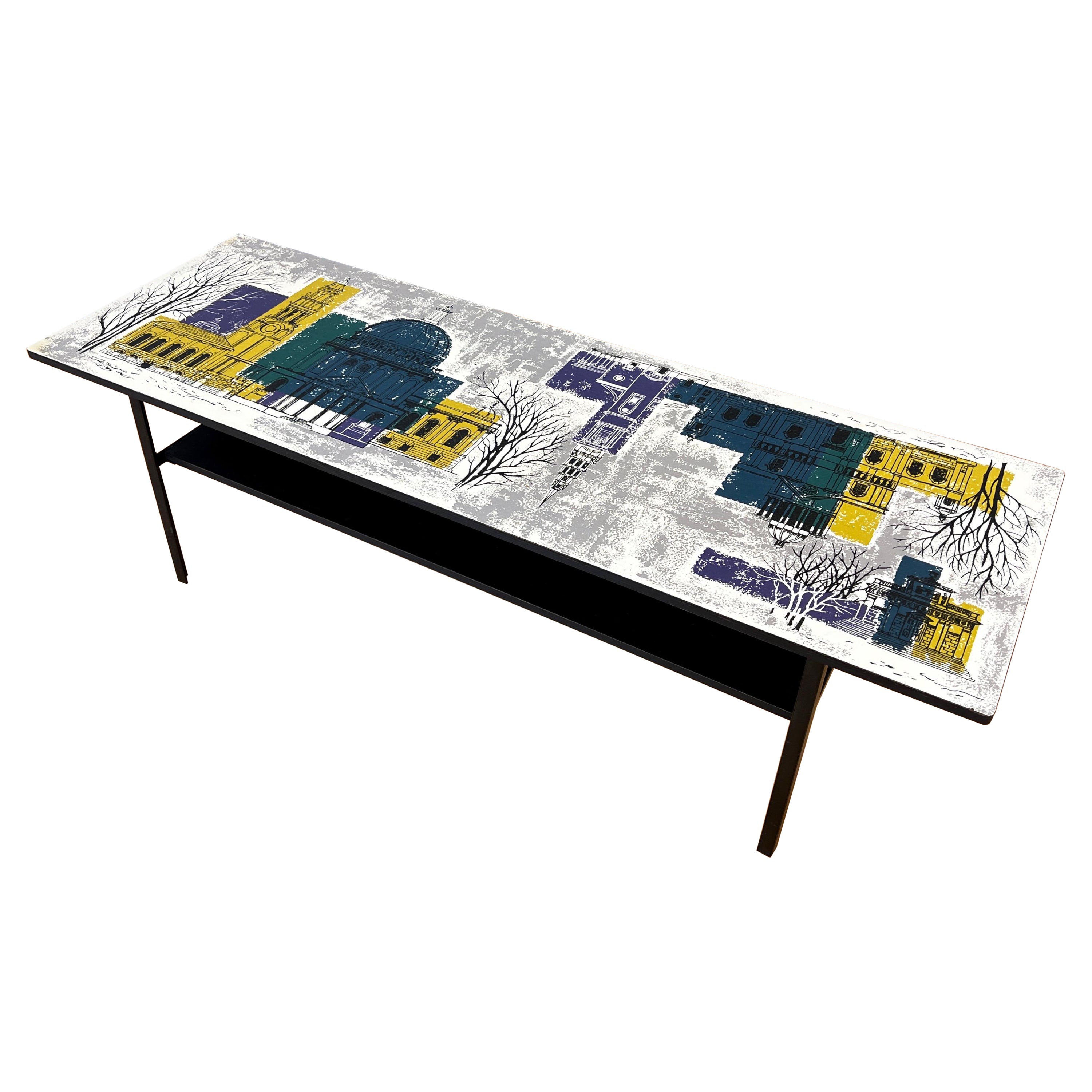 John Piper London Skyline Coffee Table by Myer for Conran and Heal’s, c. 1960 For Sale