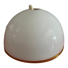 Vintage Lampada a semisfera in vetro di Murano di Roberto Pamio & Renato Toso per Leucos
