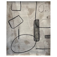 Sans titre n°408 de Murray Duncan, technique mixte sur papier, abstrait, géométrique, moderne