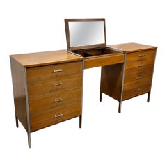 Paul Mccobb for Calvin Linear 3 Piece Mid Century Modern Vanity Chest Set