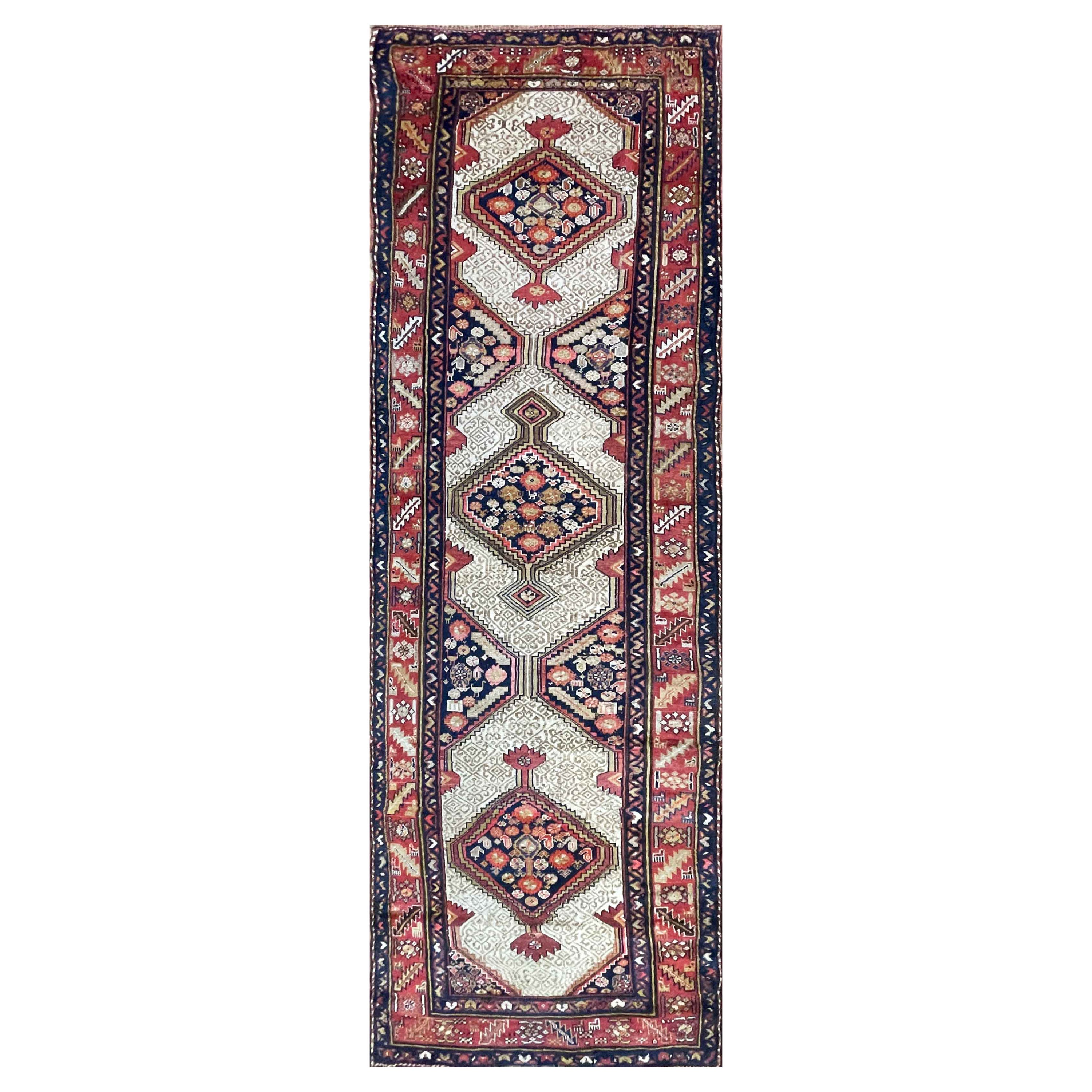 Antique Persian Serab/Serapi Runner, Camel Color, c-1880 For Sale