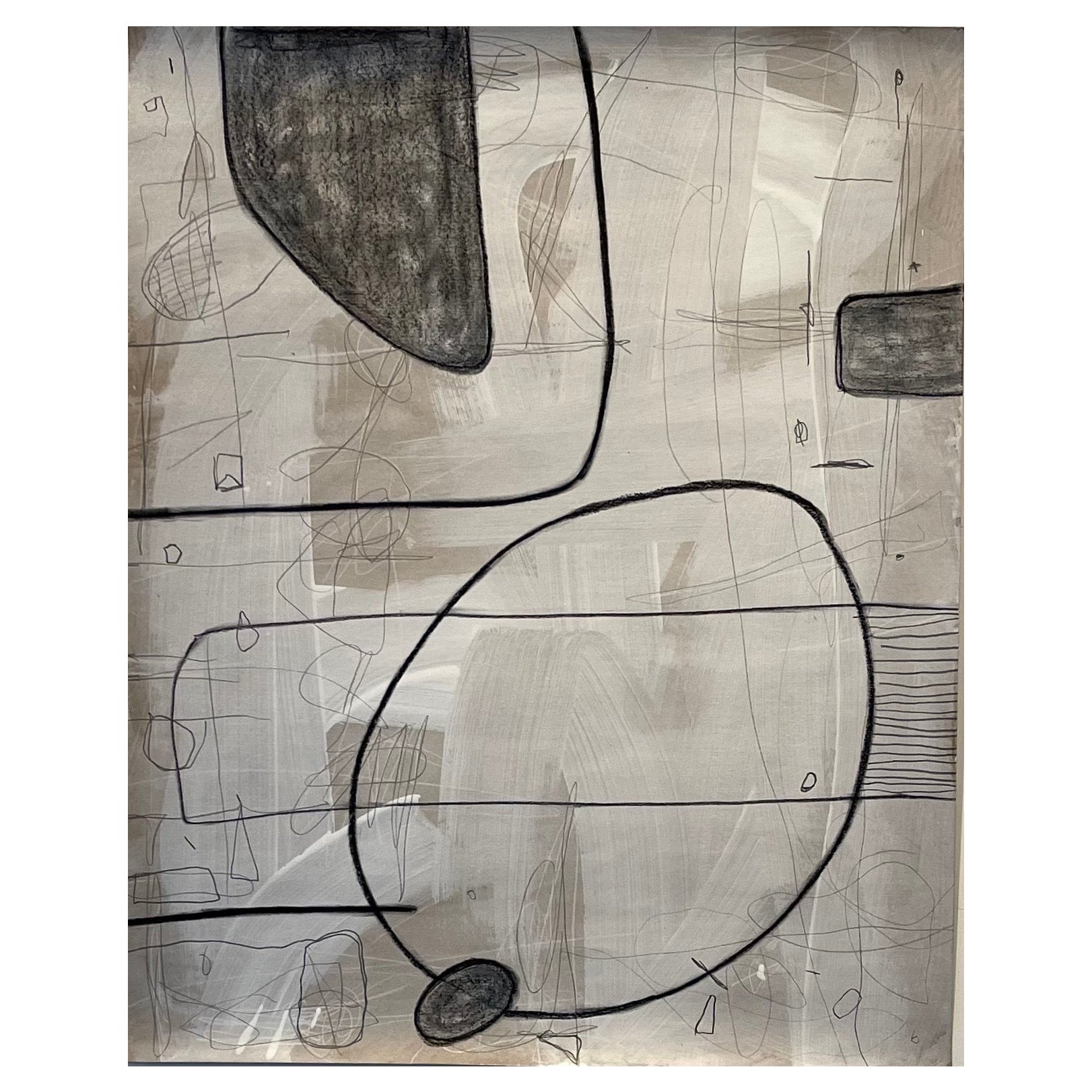 Ohne Titel #409 von Murray Duncan, Mischtechnik-Kunstwerk auf Papier, abstrakt