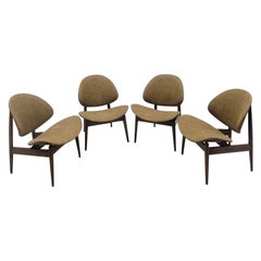 Retro Mid Century Modern Clam Chairs by Seymour Weiner for Kodawood - Set of 4