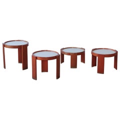 Used Gianfranco Frattini for Cassina Nesting / Stacking Tables, Italy, 1970s