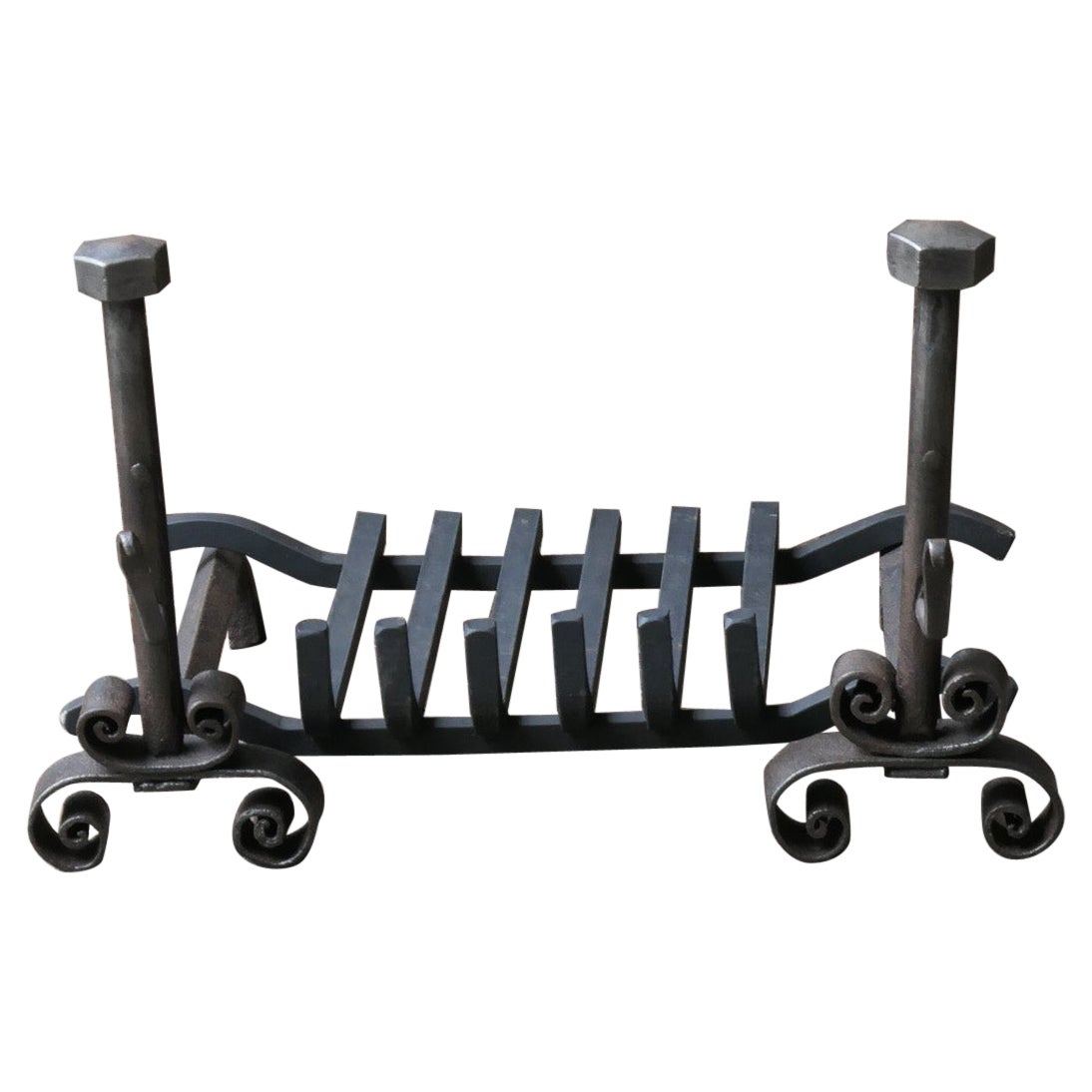 French Louis XV Period Fireplace Grate or Fire Basket, 18th - 19th Century