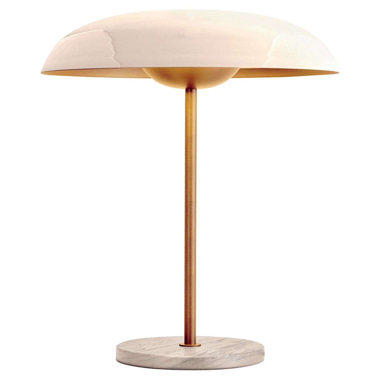 'Cosmic Solstice Purion' Table Lamp, Handmade Piano Lacquered Brass Table Light For Sale