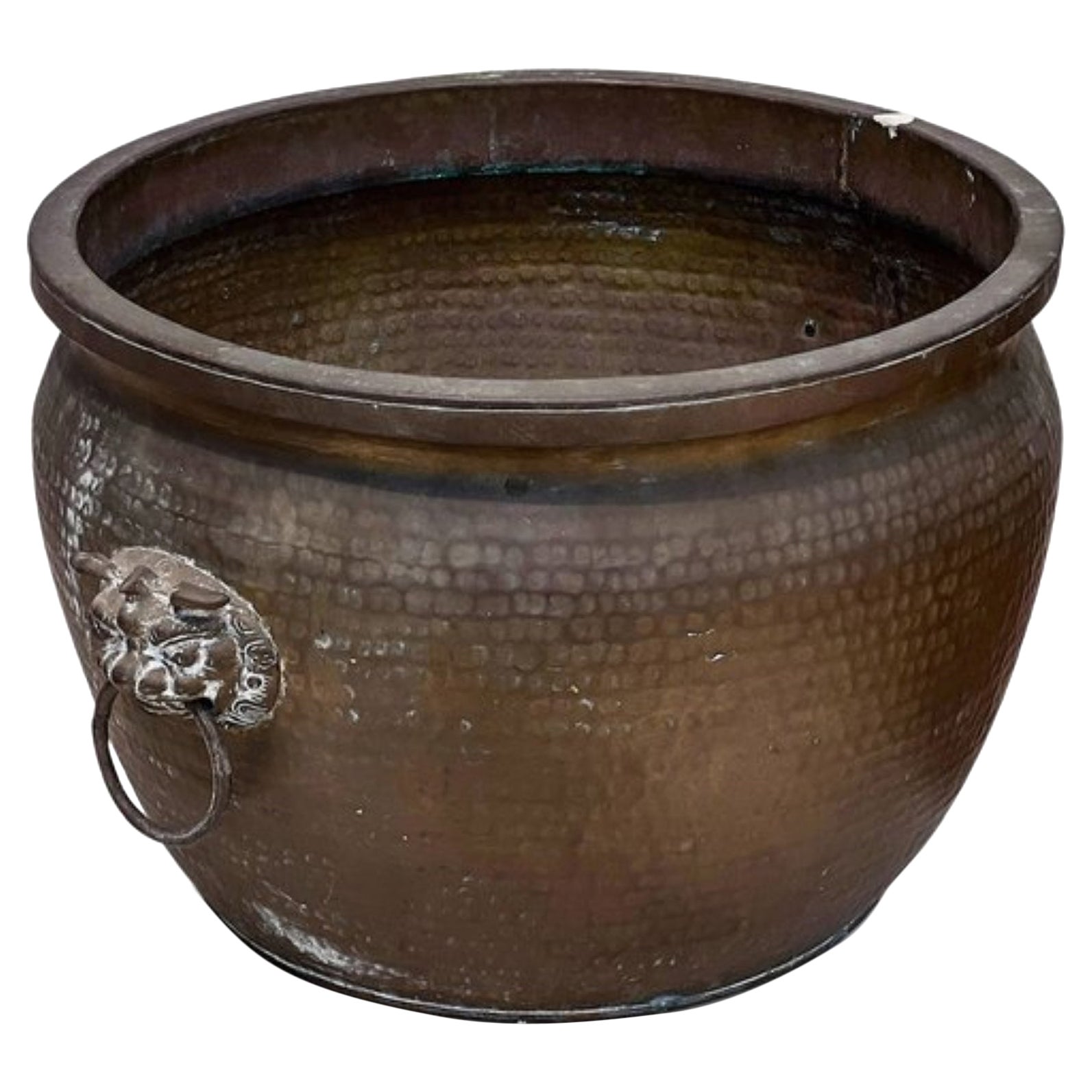 19th Century Chinese Brass Planter Pot