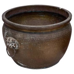 Antique 19th Century Chinese Brass Planter Pot
