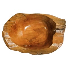 Bol en teck biologique fabriqué de manière artisanale
