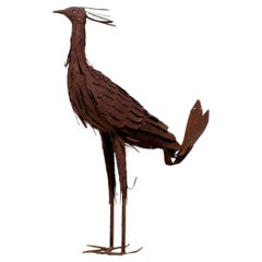 Antique Heavy-Gauge Metal Peacock