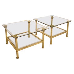 1980s Pair of French Hollywood Regency Coffee Tables Attributed to Maison Jansen