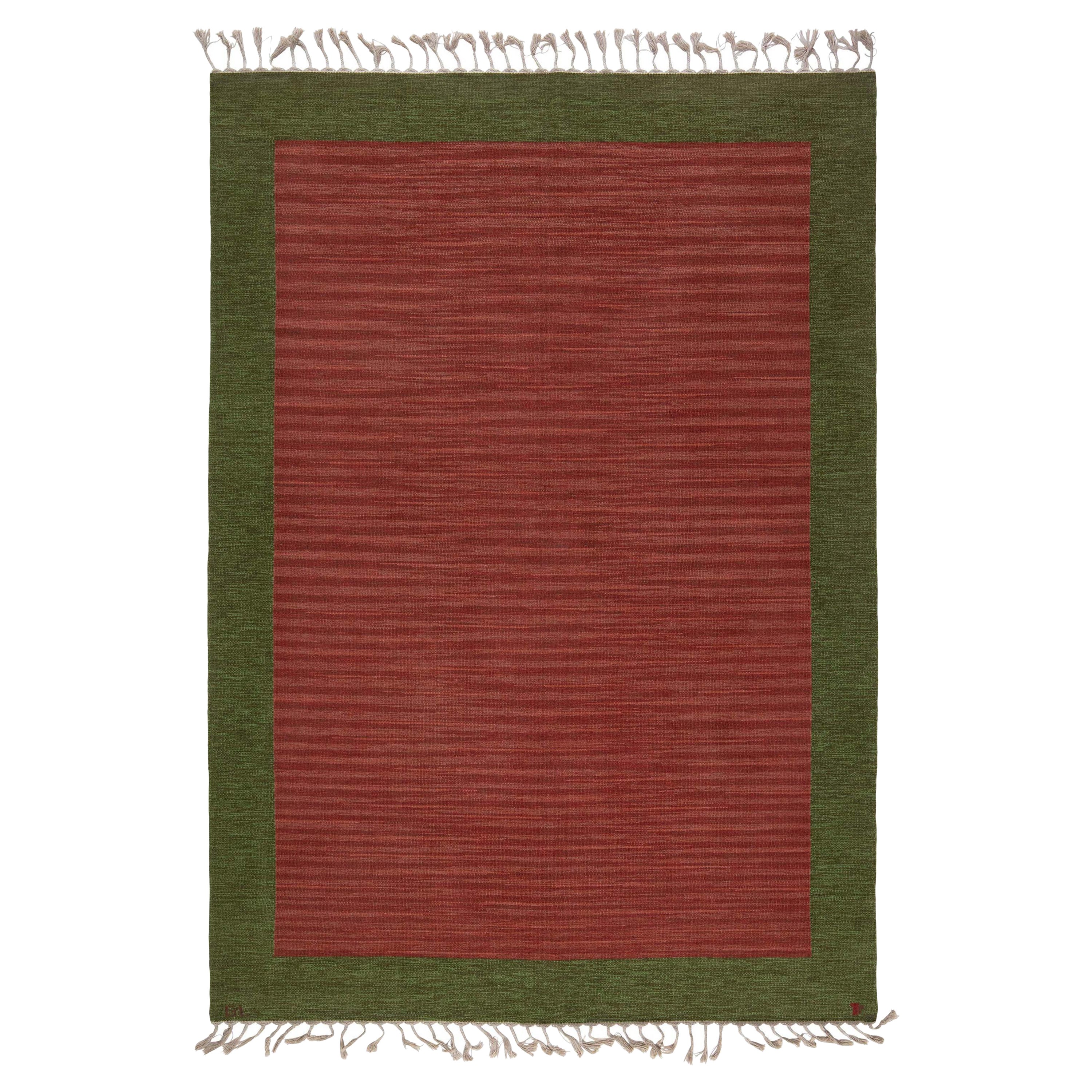 Schwedischer Flachgewebe-Teppich von Erik Lundberg aus der Jahrhundertmitte