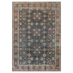 Doris Leslie Blau Tappeto antico persiano Tabriz Botanic in lana fatto a mano