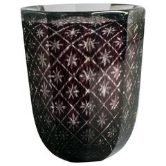 Faceted "Graal" Vase by Edward Hald for Orrefors