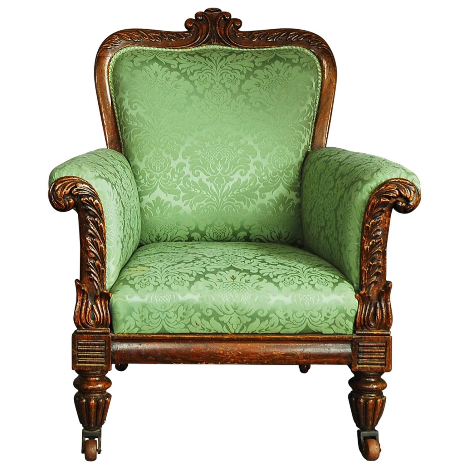 William IV Simulated Rosewood Armchair
