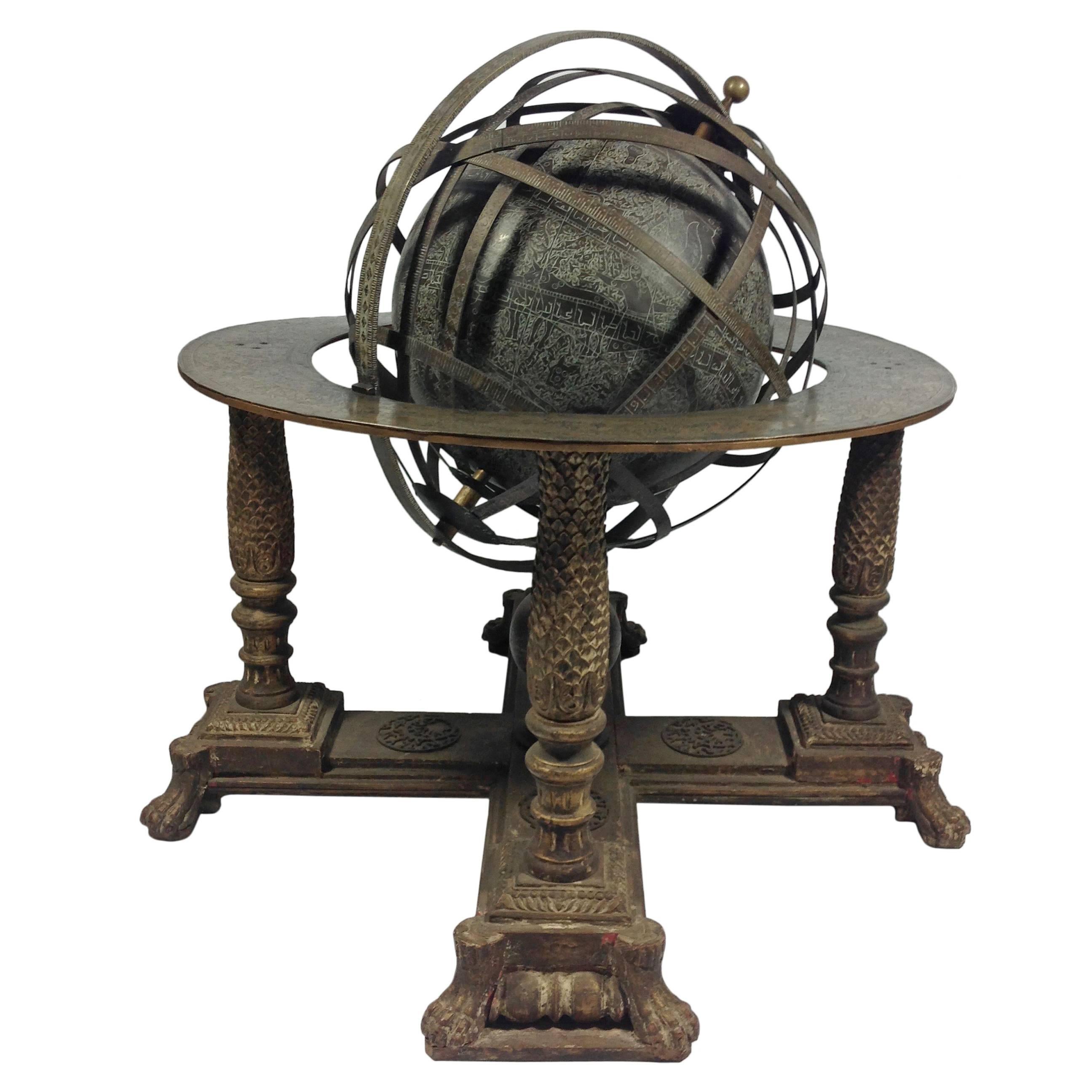 Cast Bronze Astrolabe by Luciano Tempo For Sale