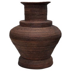 Vintage Rattan Vase