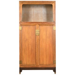 Retro Michael Taylor for Baker Furniture Far East Collection Walnut Bar Cabinet, 1960s