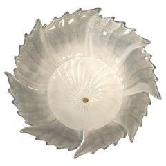 Clear Graniglia Murano "Dogaressa" Flush Mount by Aureliano Toso, 2 Available