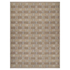 Rug & Kilim's Scandinavian Style Rug with Beige-Brown and Gray Geometric Pattern (tapis de style scandinave à motifs géométriques beige, marron et gris)