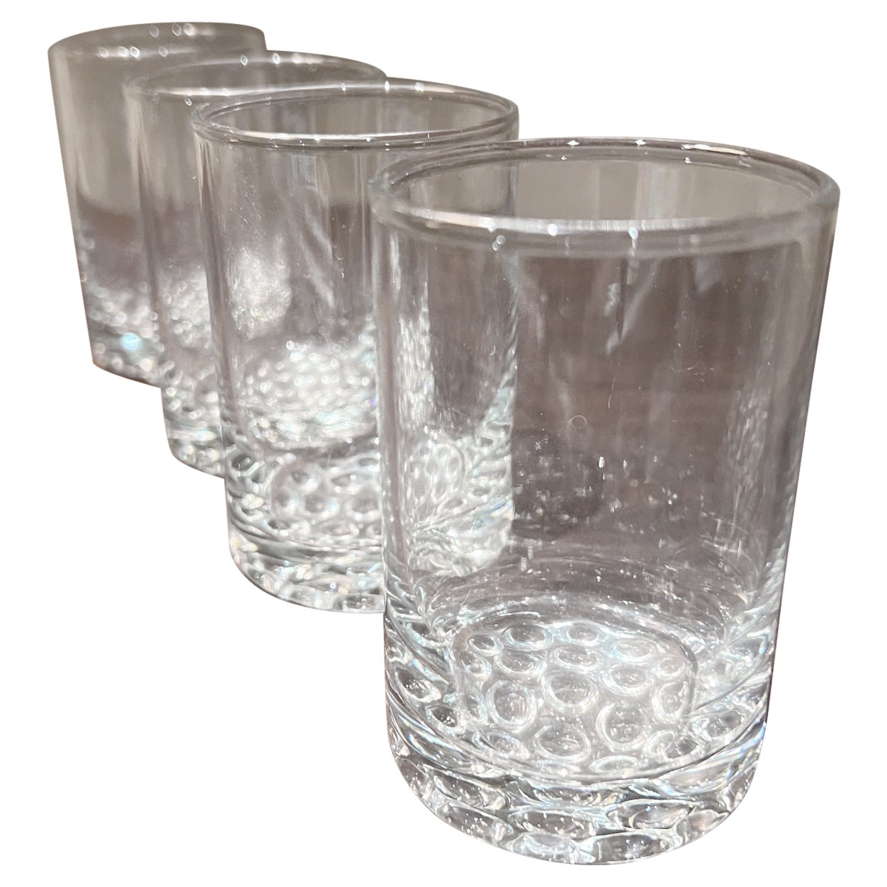 1970s Set of Four Drink Glasses Juice or Whiskey Barware For Sale