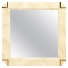 Used La Barge Faux Goatskin and Parcel Gilt Wall Mirror