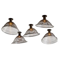 Vintage 'Spirali' Ceiling or Wall Lights by Angelo Mangiarotti for Candle
