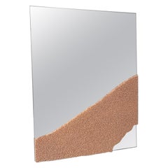 Miroir rectangulaire orange en mousse de céramique Short SR de Jordan Keaney