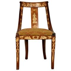 Single 19th Century Inlaid Dutch Chair 5