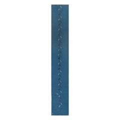 Tapis de couloir bleu persan Meshad Art Déco