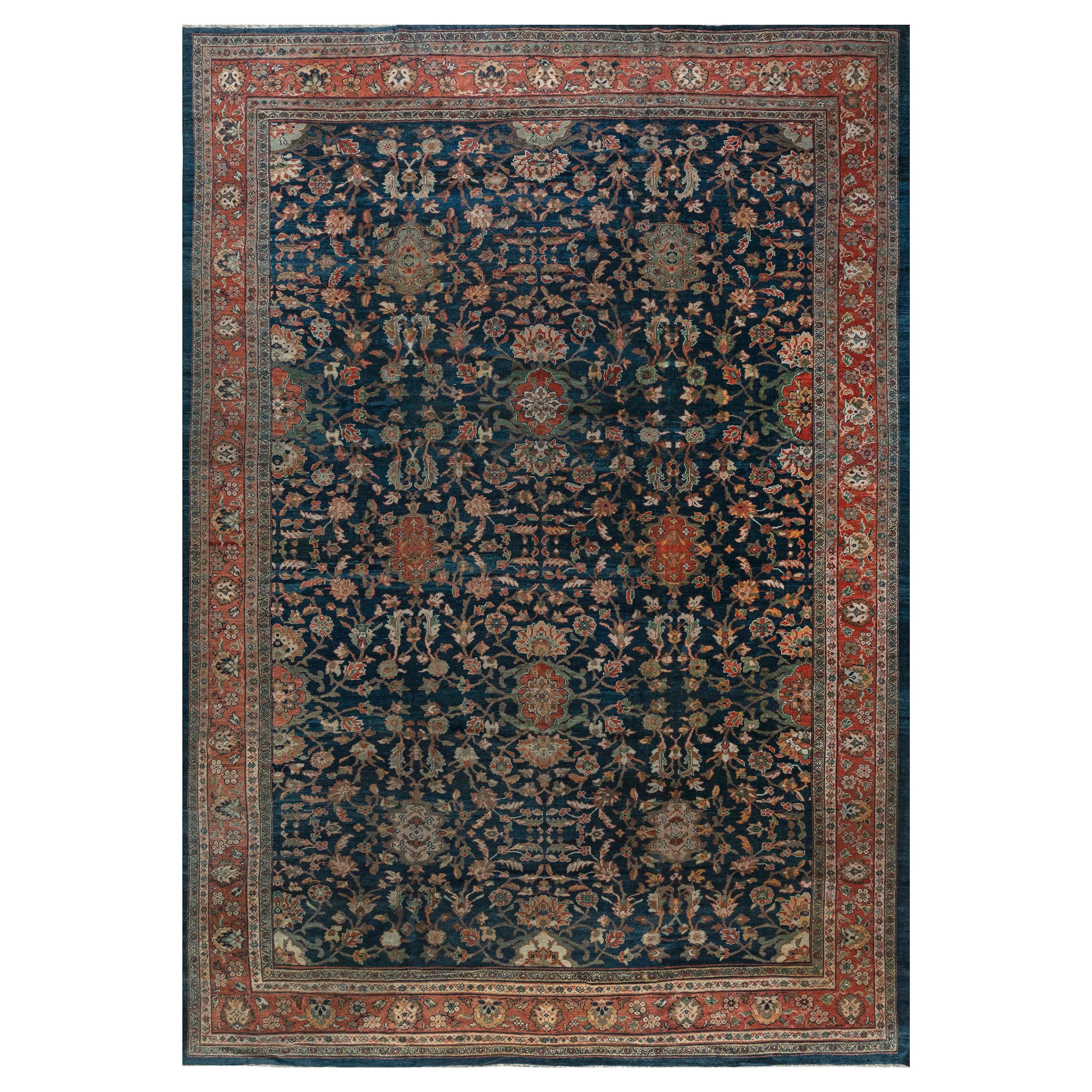 19th Century Persian Sultanabad Rug For Sale