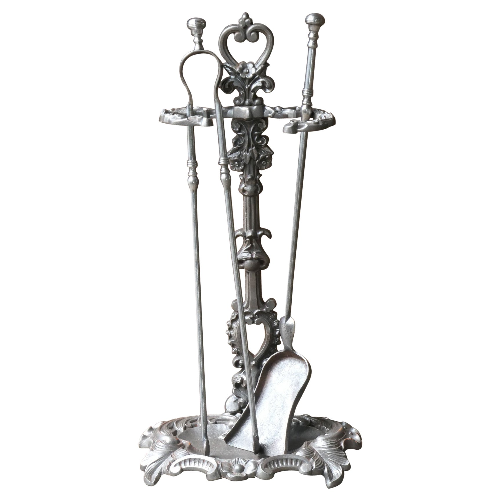 Antique French Napoleon III Fireplace Tools, 19th Century For Sale