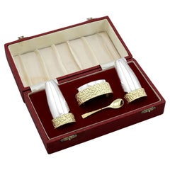 Vintage Design Style Sterling Silver Condiment Set