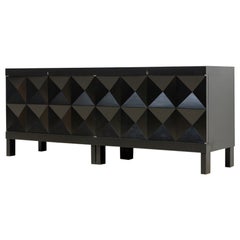 Brutalist sideboard with graphic doors, Belgium