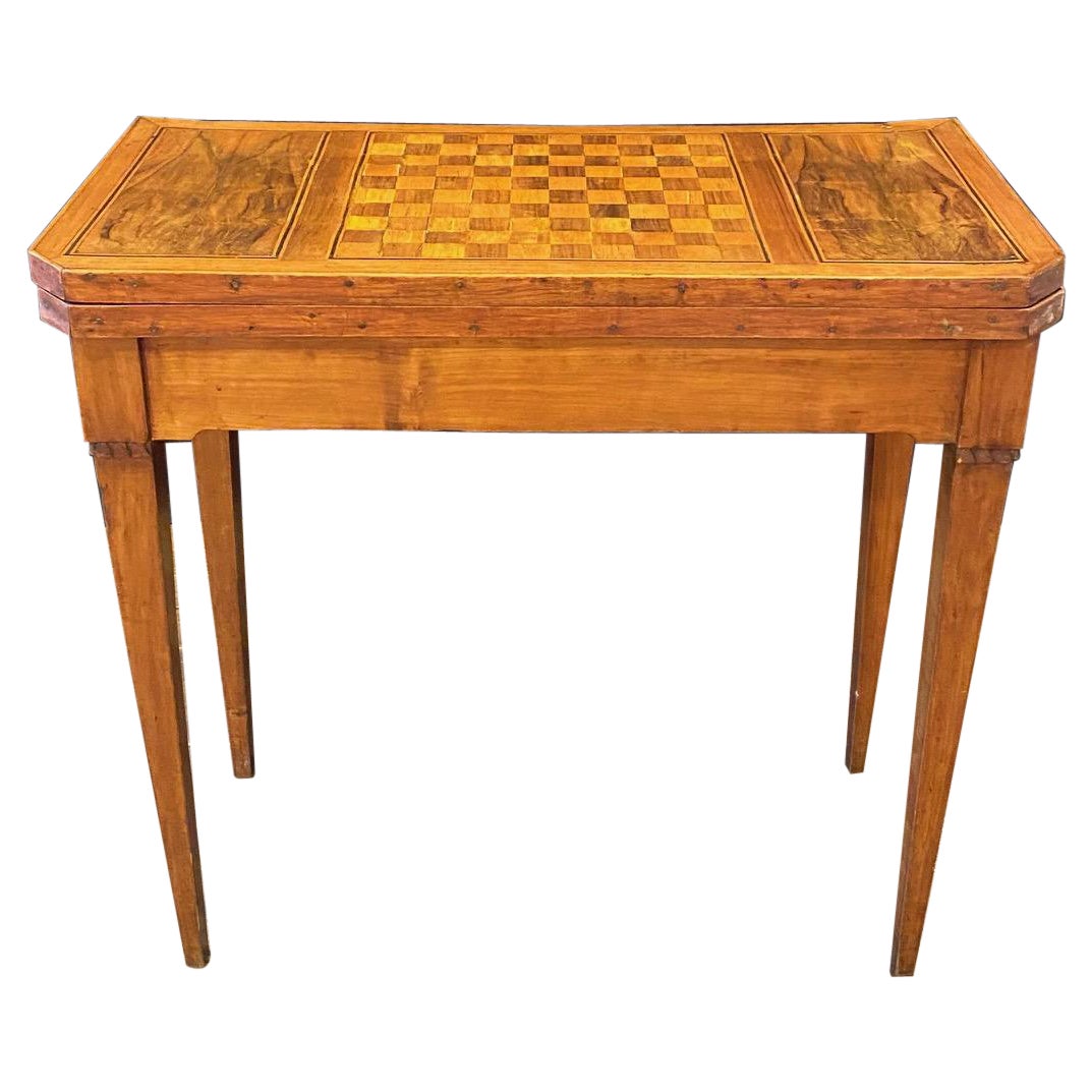 French Early 19th Century Inlaid Neoclassical Game Table