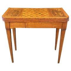 French Early 19th Century Inlaid Neoclassical Game Table