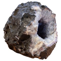 Natural Quartz Geode Decorative Object 