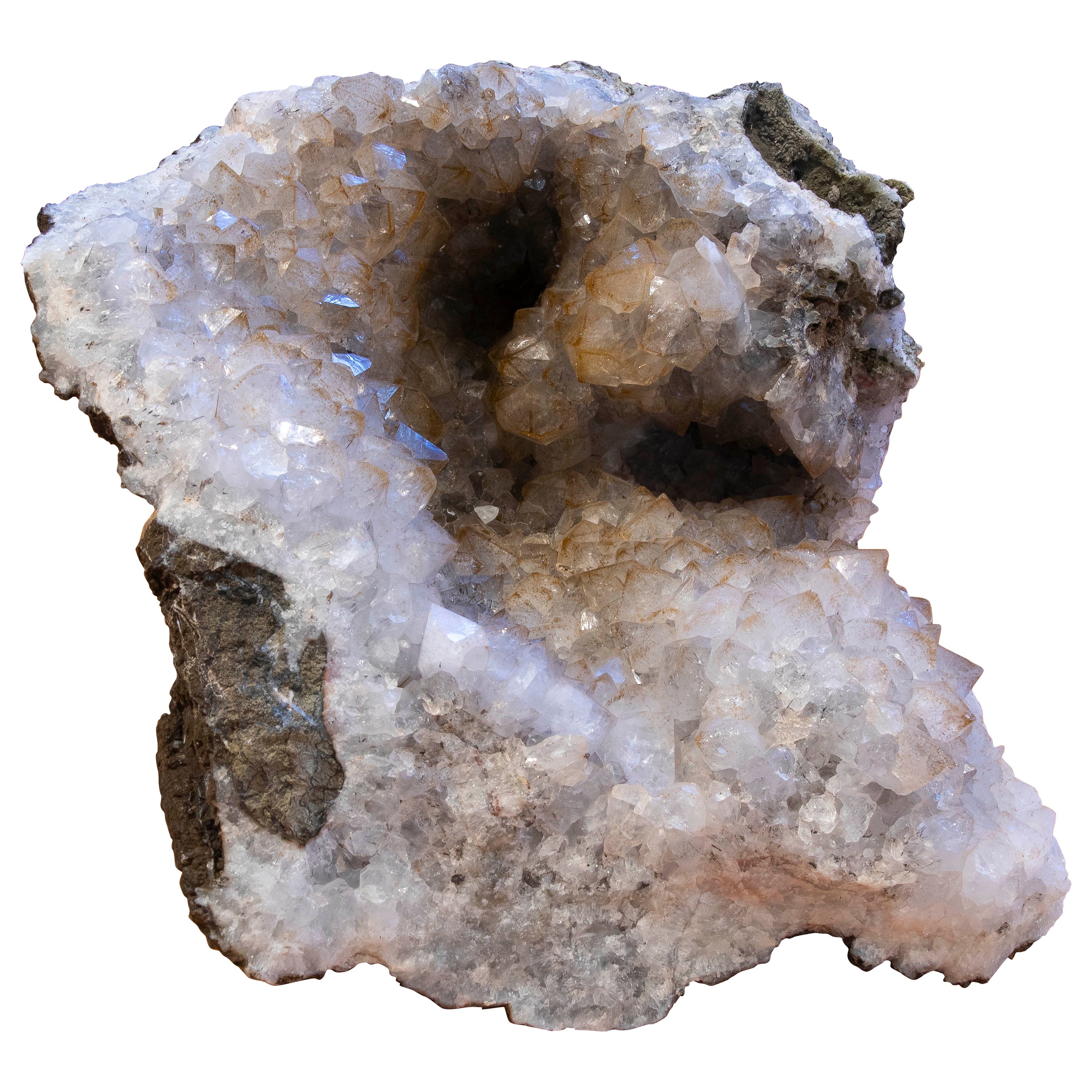 Natural Quartz Geode Decorative Object 