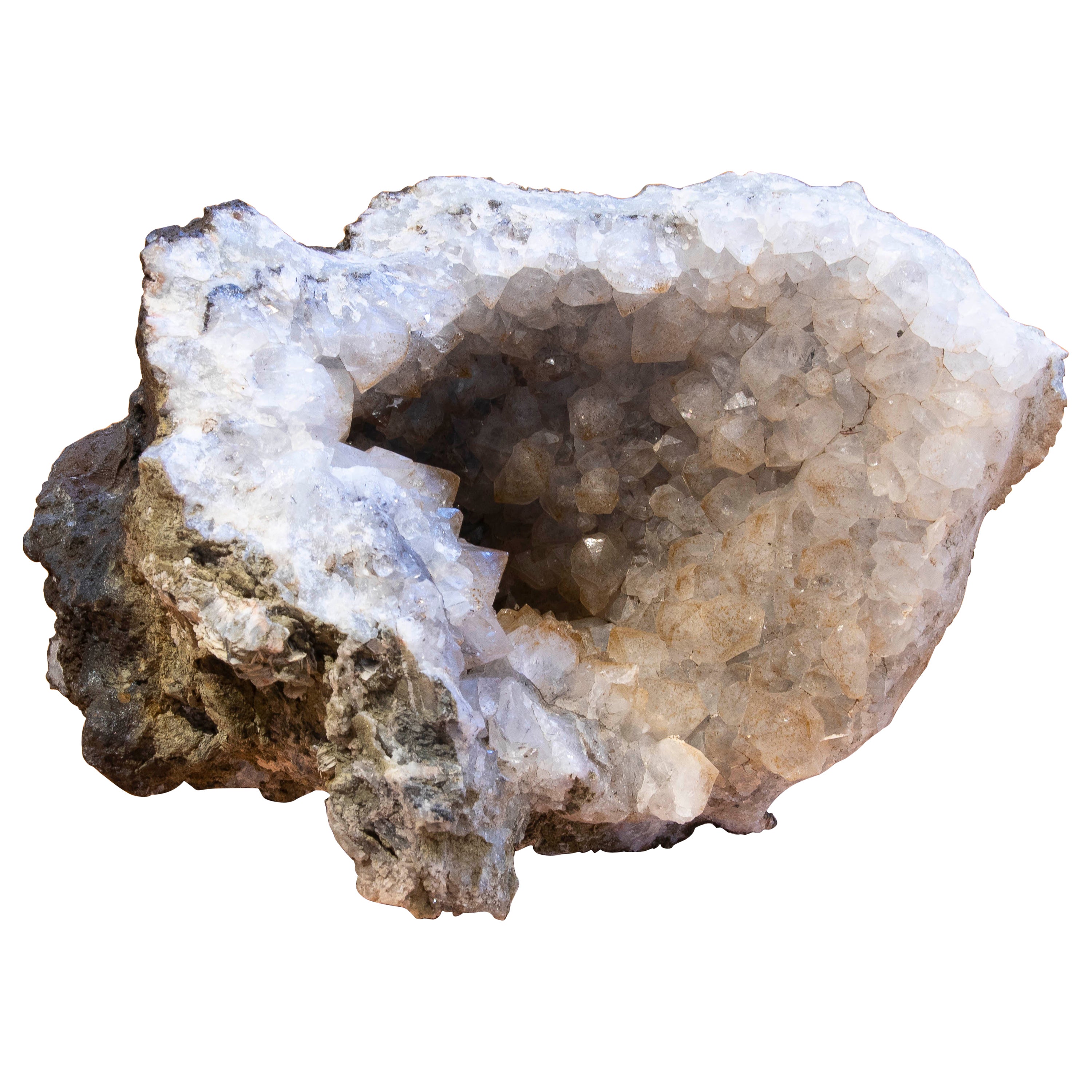 Natural Quartz Geode Decorative Object 