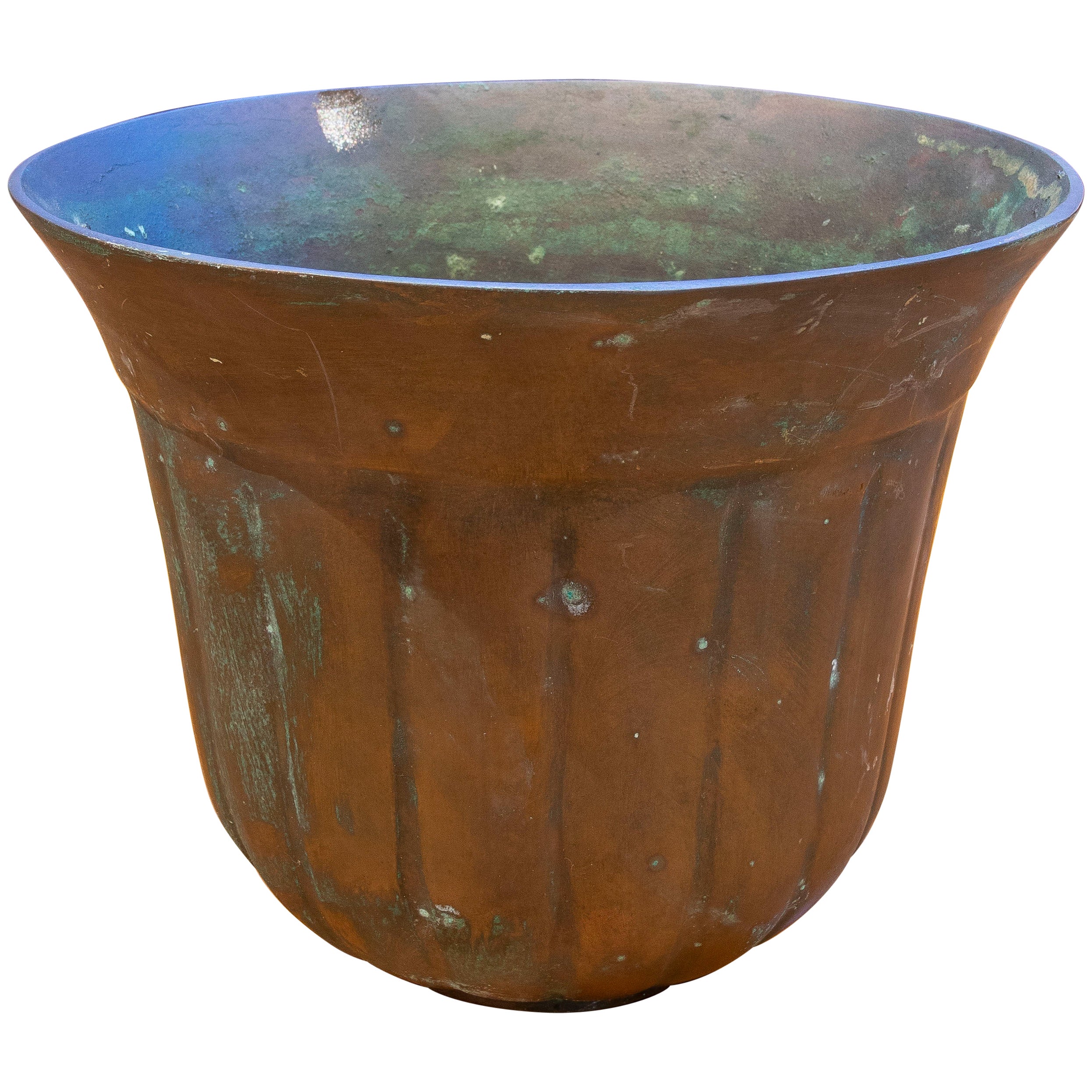 1970s Italian Bronze Ice Bucket Signed by the Artist Esa Fedrigolli For Sale