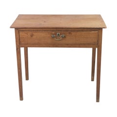 Small Antique Pine Side Table With Drawer. English, C.1780