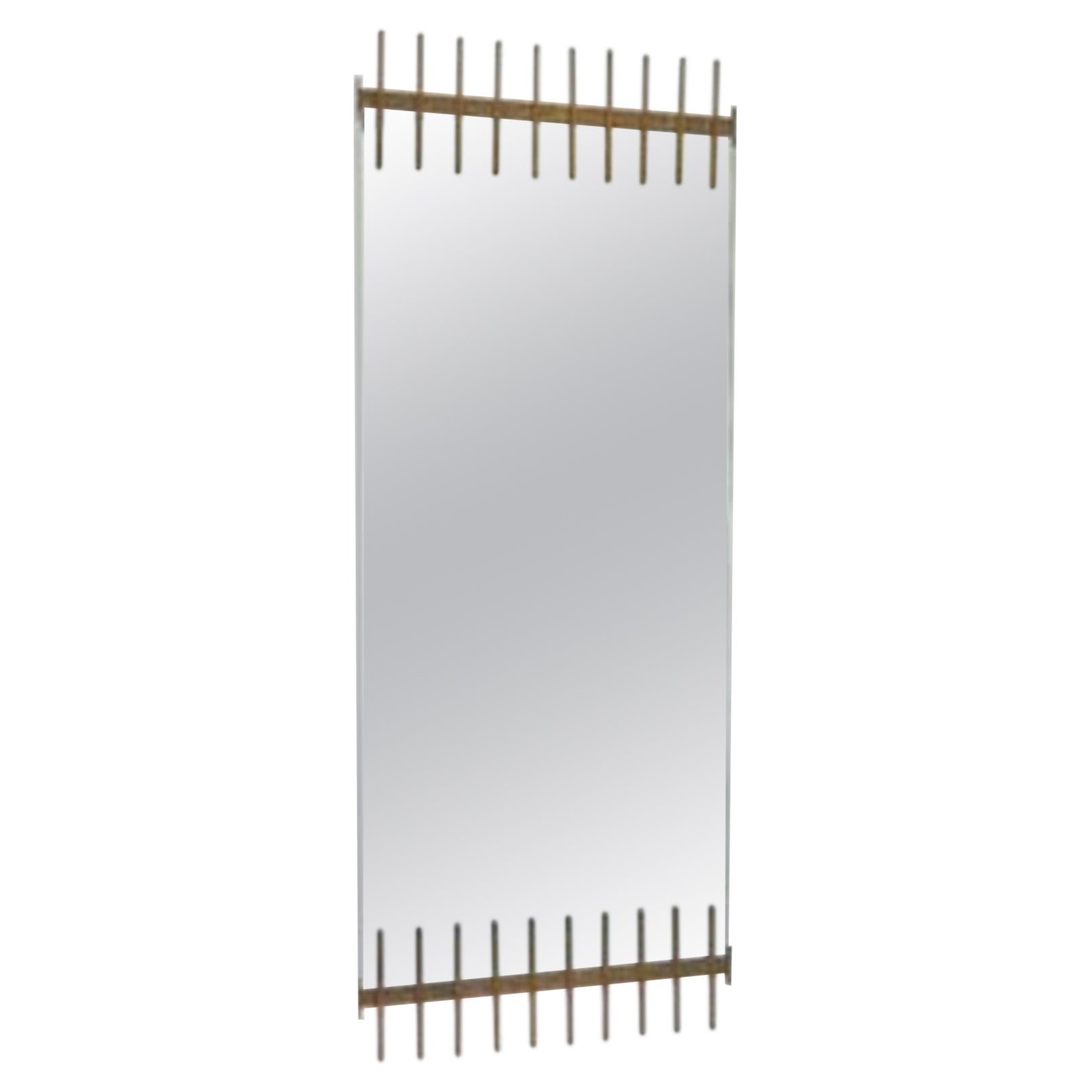 Ettore Sottsass brass mirror for Sant'Ambrogio de Berti 1950s For Sale