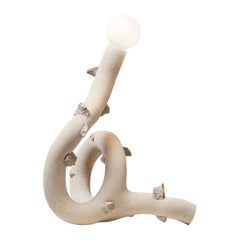 Lampe de bureau sculpturale en sable et nylon par Hot Wire Extensions